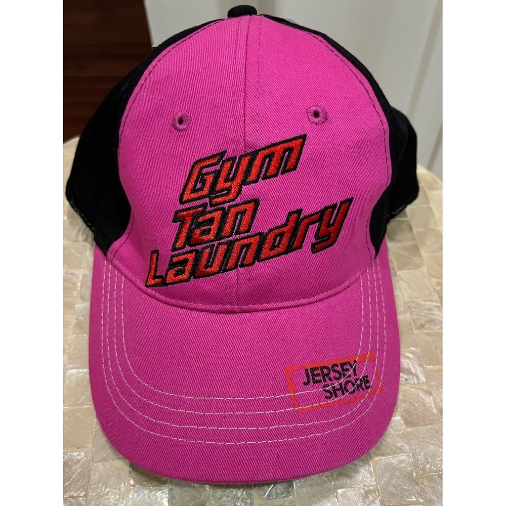 MTV Jersey Shore Gym Tan Laundry Cap NWT 2010 Hot Pink Black GTL Hat